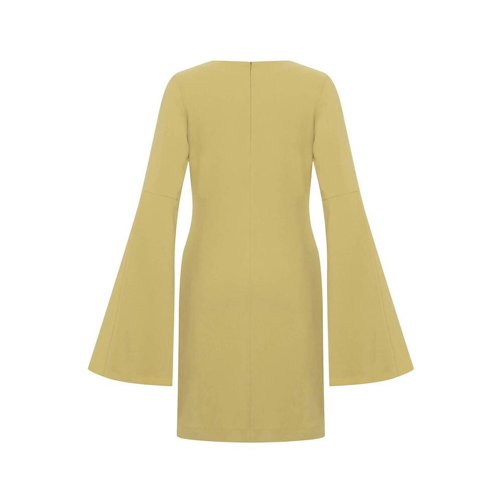 NEW THEO THE LABEL women's atlas bell sleeve dress in cool matcha - Picture 2 of 2